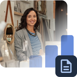 Woman smiling with graphics overlayed Woman smiling with graphics overlayed